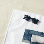 ポップ・アートの数々のモダンタイポグラフィエレガント ビーチタオル (インサイチュ)