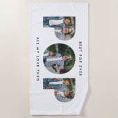 ポップ・アートの数々のモダンタイポグラフィエレガント ビーチタオル (正面)