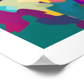 ポップ・アートの文鮮やか化 ポスター (角)