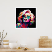 ポップ・アートの文鮮やか化 ポスター (キッチン)