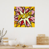 ポップ・アートの漫画ブックアポップ・アートのートカッコいいレトロトレンディー ポスター (キッチン)