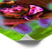 ポップ・アートの犬のおもちゃアート ポスター (角)