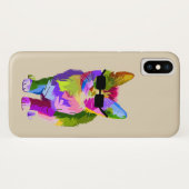 ポップ・アートの猫カッコいい猫アート Case-Mate iPhoneケース (裏面(横))