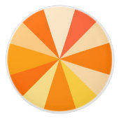 ポップ・アートの第60ファンキー条幾何モダン光線(オレンジ) セラミックノブ (正面)