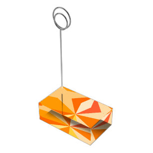 ポップ・アートの第60ファンキー条幾何モダン光線（オレンジ） テーブルカードホルダー
