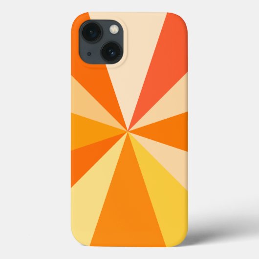 ポップ・アートの第60ファンキー条幾何モダン光線(オレンジ) Case-Mate iPhoneケース (裏面)