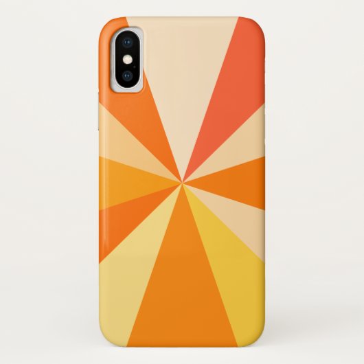 ポップ・アートの第60ファンキー条幾何モダン光線(オレンジ) Case-Mate iPhoneケース (裏面)