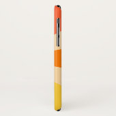 ポップ・アートの第60ファンキー条幾何モダン光線(オレンジ) Case-Mate iPhoneケース (裏面/左)