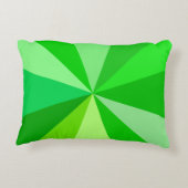 ポップ・アートの第60モダンファンキー条幾何線(緑) アクセントクッション (裏面)