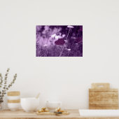 ポップ・アートの紫プリント ポスター (キッチン)