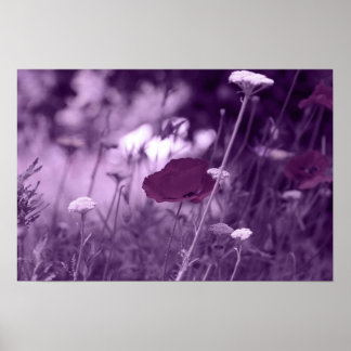 ポップ・アートの紫プリント ポスター