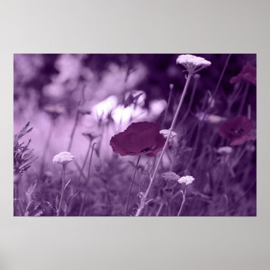 ポップ・アートの紫プリント ポスター (正面)