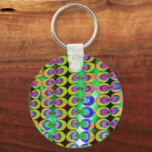 ポップ・アートの織物 キーホルダー (正面)