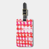 ポップ・アートの織物 ラゲッジタグ (正面縦)