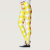 ポップ・アートの織物 レギンス (左)