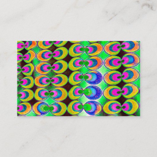 ポップ・アートの織物 名刺 (正面)