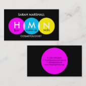 ポップ・アートの美容師名刺 名刺 (正面/裏面)