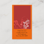 ポップ・アートの美容師&化粧 名刺 (裏面)