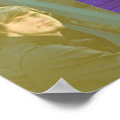 ポップ・アートの美術卒業写真トレンディーレトロカラーブロック ポスター (角)