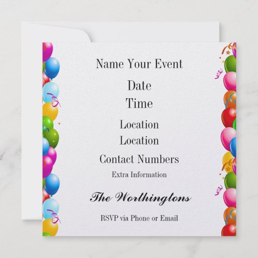 ポップ・アートの美術卒業2パーティの招待状 招待状 (裏面)