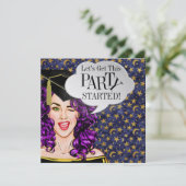 ポップ・アートの美術卒業2パーティの招待状 招待状 (スタンド正面)