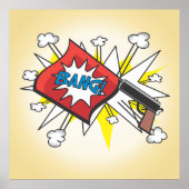 ポップ・アートの美術漫画本インスパイアはBang Gunポスター ポスター (正面)