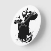 ポップ・アートの胸部アクリル壁時計を打つアートゴリラ ラウンド壁時計 (傾斜)