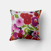 ポップ・アートの色はっきりしたのInky Water色の花の クッション (裏面)