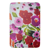 ポップ・アートの色はっきりしたのInky Water色の花の バスマット (正面縦)