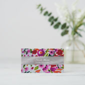 ポップ・アートの色はっきりしたのInky Water色の花の 名刺 (スタンド正面)