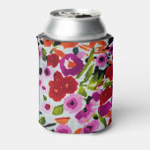 ポップ・アートの色はっきりしたのInky Water色の花の 缶クーラー (缶裏面)