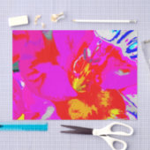 ポップ・アートの花 薄葉紙 (クラフト)