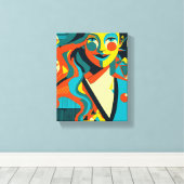 ポップ・アートの芸 キャンバスプリント (インサイチュ (ウッドフロア))