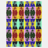 ポップ・アートの芸 フリースブランケット (正面)