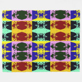 ポップ・アートの芸 フリースブランケット (正面(横))