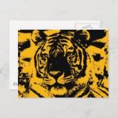 ポップ・アートの虎 ポストカード (正面/裏面)