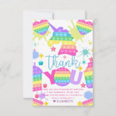 ポップ・アートの誕生日パーソナライズされた サンキューカード (正面)