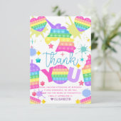 ポップ・アートの誕生日パーソナライズされた サンキューカード (スタンド正面)