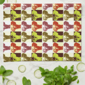 ポップ・アートの象 キッチンタオル (折り畳み)