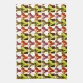 ポップ・アートの象 キッチンタオル (縦)