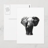 ポップ・アートの象 ポストカード (正面/裏面)