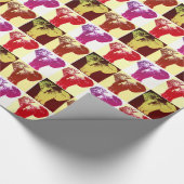 ポップ・アートの象 ラッピングペーパー (角)