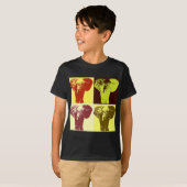 ポップ・アートの象 Tシャツ (正面フル)