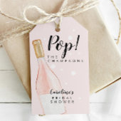 ポップ・アートの!ザシャンパンピンクブライダルシャワーメッセージカード ギフトタグ