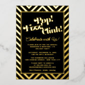 ポップ・アートの!フィズ!クリンク!ホリデーパーティー 箔招待状 (正面)