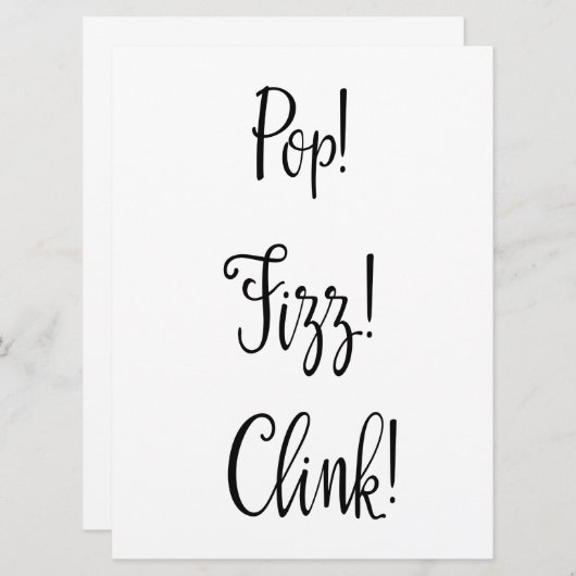 「ポップ・アートの!フィズ!クリンク!」 泡状バー標識 (正面/裏面)