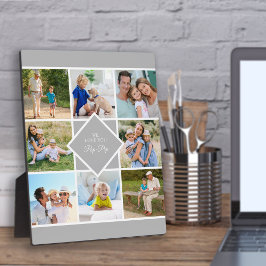 ポップ・アートの-ポップ・アートのWe Love You 8 Photo Collage Gray  フォトプラーク