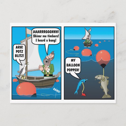 ポップ・アートの!冗談。 ポストカード (正面)