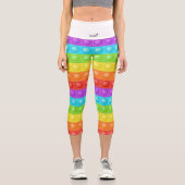ポップ・アートの-itカラフルアクティブなスポーツストレッチピラティスYoga カプリレギンス (正面)
