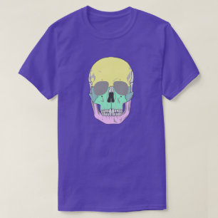 ポップ・アートのARTスタイルカラフルスカル Tシャツ